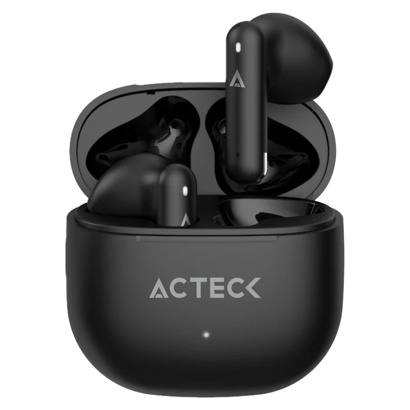 Audífonos Acteck Intrauriculares con Micrófono Flow Air EF590, Inalámbrico, Bluetooth, USB-C, Negro, AC-945899 - ACTECK - SKU AC-945899