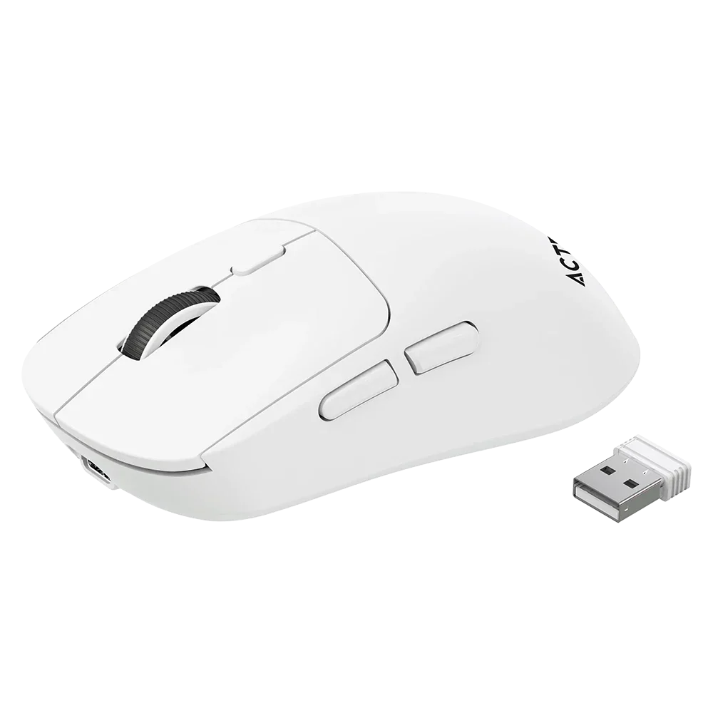 Mouse Acteck Ergonomico Inalambrico Recargable Instinct Click Mi484 Blanco Avena (AC-945653) - ACTECK - SKU AC-945653