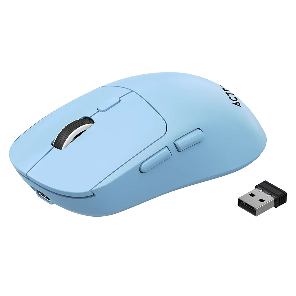 Mouse Acteck Ergonomico Inalambrico Recargable Instinct Click Mi484 Azul (AC-945660) - ACTECK - SKU AC-945660