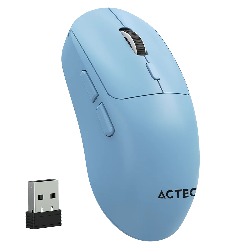 Mouse Acteck Ergonomico Inalambrico Recargable Instinct Click Mi484 Azul (AC-945660) - ACTECK - SKU AC-945660
