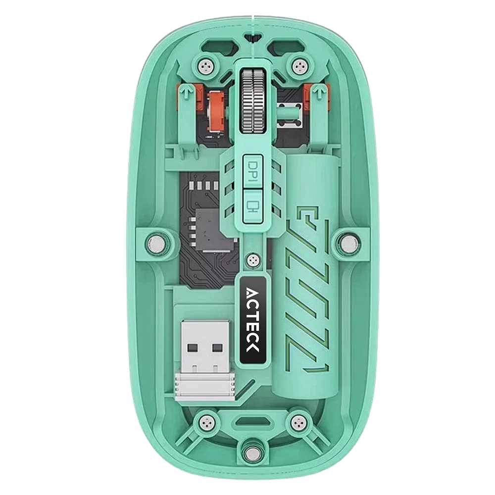 Mouse Acteck Ultra Delgado Inalambrico Recargable Aero One Mi455V Color Verde (AC-945707) - ACTECK - SKU AC-945707