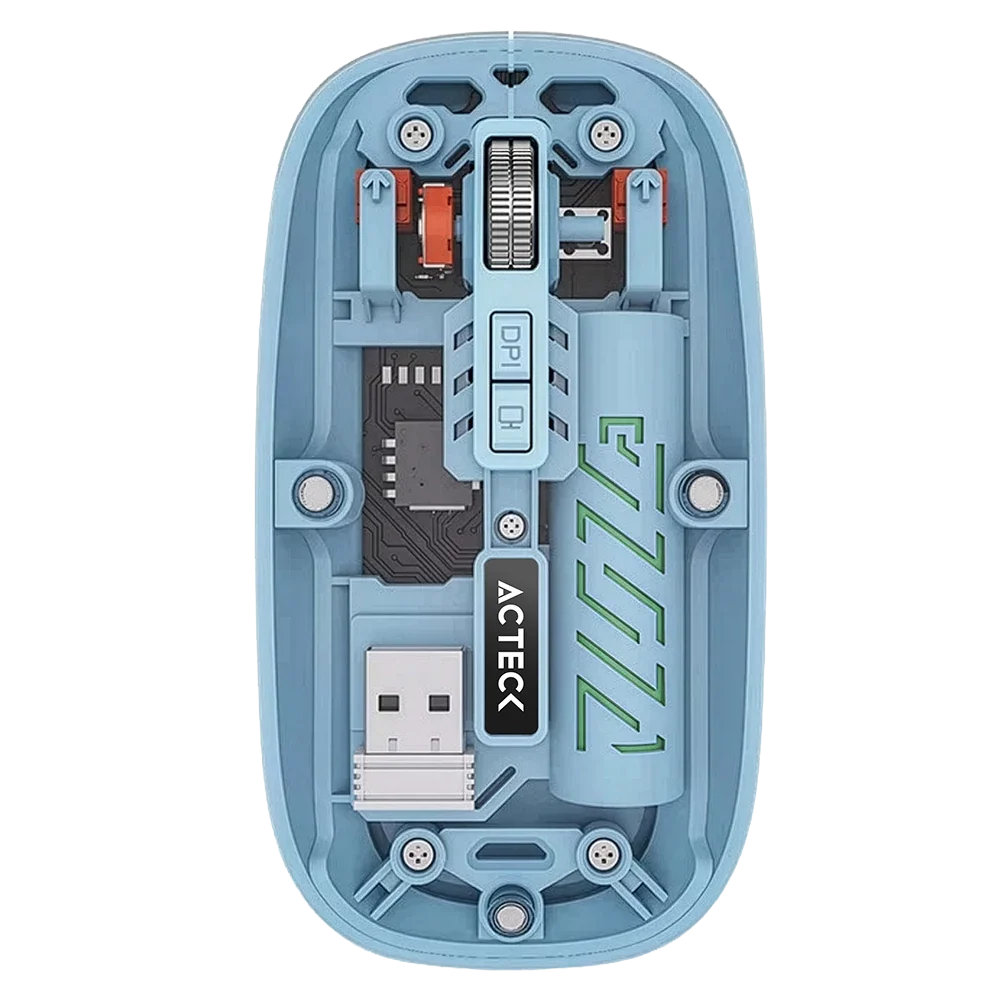 Mouse Acteck Ultra Delgado Inalambrico Recargable Aero One Mi455A Color Azul (AC-945714) - ACTECK - SKU AC-945714