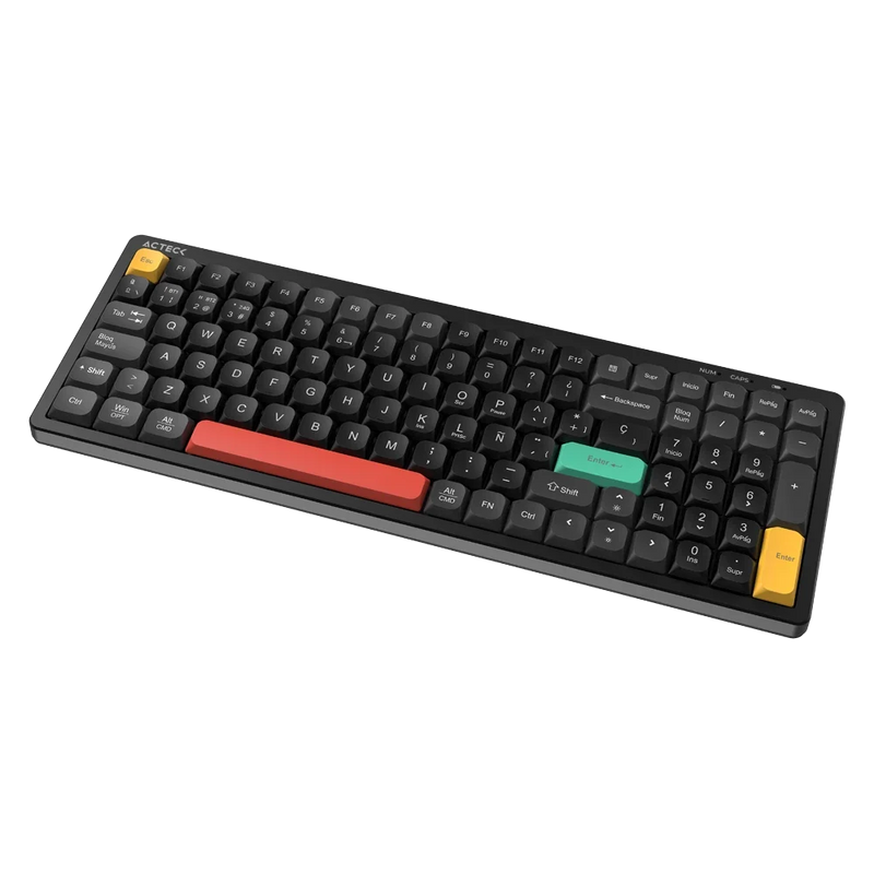 Teclado Acteck Techno Core TI780, Inalámbrico, RF Inalámbrico/Bluetooth, Negro, Español, AC-945875 - ACTECK - SKU AC-945875