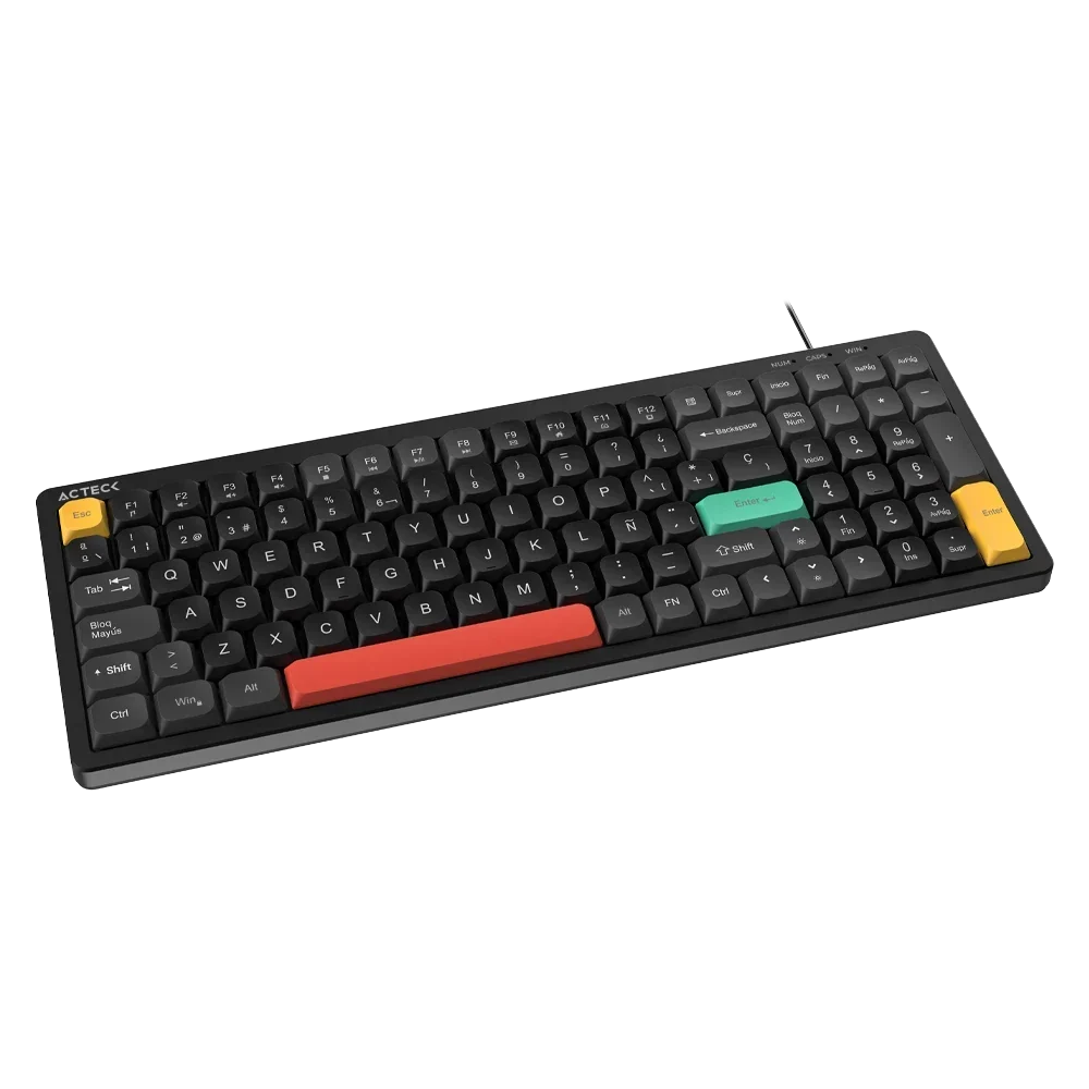 Teclado Acteck Techno Core TA780 LED RGB, Alámbrico, USB, Negro, Español, AC-945882 - ACTECK - SKU AC-945882