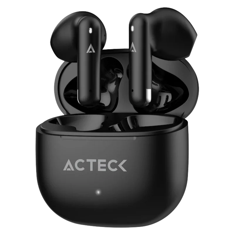 Audífonos Acteck Intrauriculares con Micrófono Flow Air EF590, Inalámbrico, Bluetooth, USB-C, Negro, AC-945899 - ACTECK - SKU AC-945899
