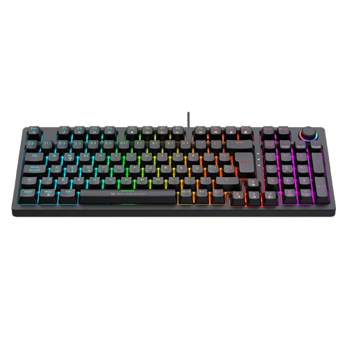 Teclado Gamer Balam Rush Dominate X Pro GK777 LED RGB 90%, Teclado Mecánico, SNK Red Switch, Alámbrico, USB, Negro, Español, BR-945776 - Balam Rush - SKU BR-945776