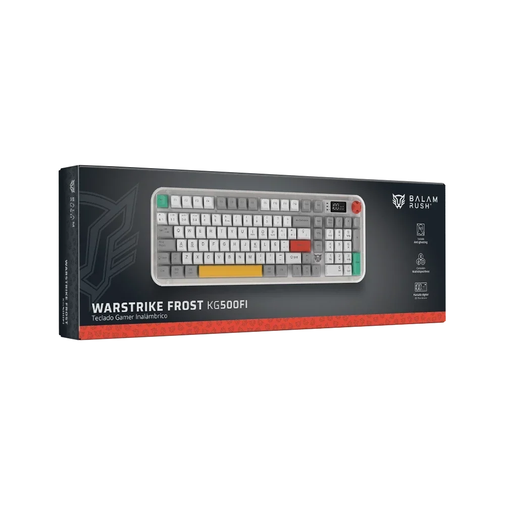 Teclado Gamer Balam Rush Inalambrico Warstrike Frost Kg500Fi Membrana 96% (BR-945783) - Balam Rush - SKU BR-945783