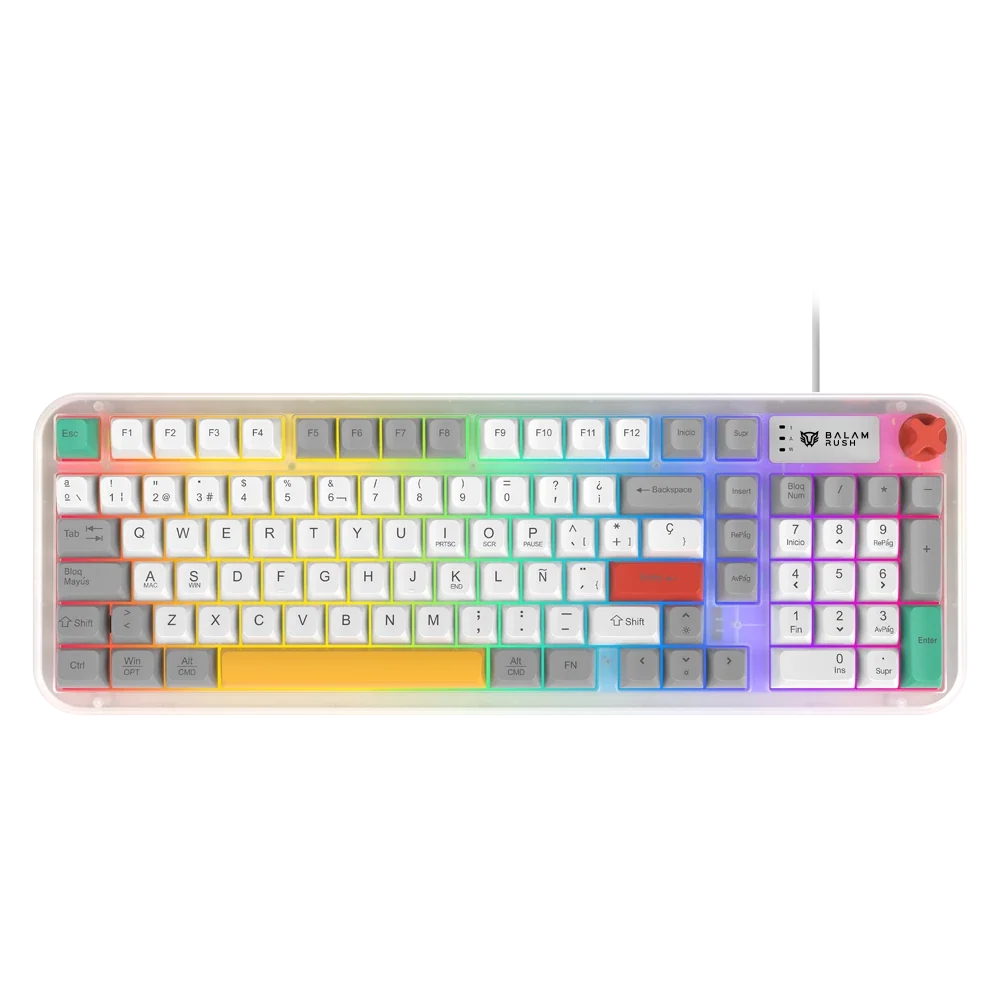 Teclado Gamer Balam Rush Alambrico Warstrike Frost Kg500F, Membrana 96% (BR-945790) - Balam Rush - SKU BR-945790