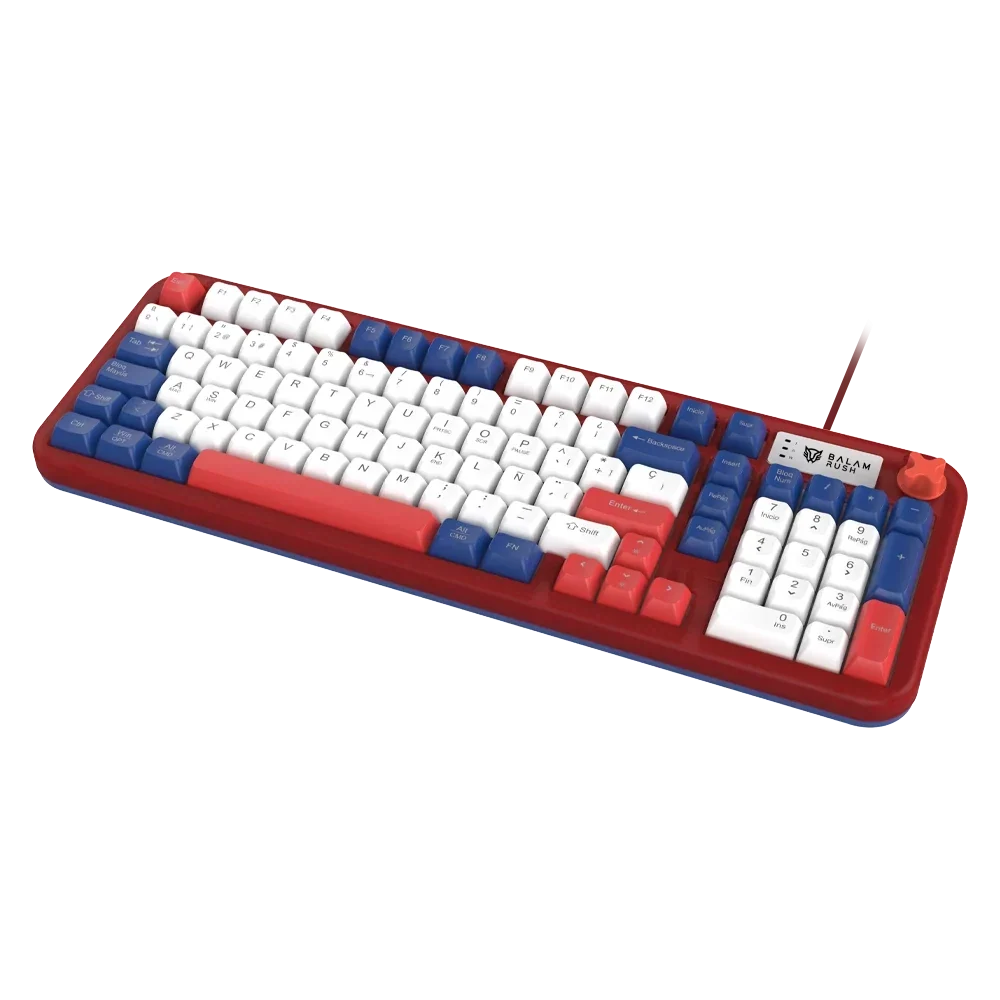 Teclado Gamer Balam Rush Alambrico Warstrike Gunda Kg500G Membrana 96% Rojo (BR-945813) - Balam Rush - SKU BR-945813