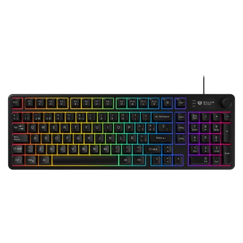 Teclado Gamer Balam Rush Balrak Pro KG490 LED RGB 96%, Alámbrico, USB, Negro, Español, BR-945820 - Balam Rush - SKU BR-945820