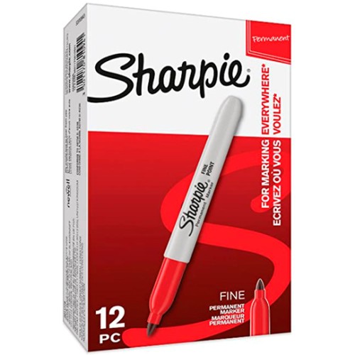 Expercom.mx - Marcador Permanente Sharpie, de punta fina, color Rojo ...