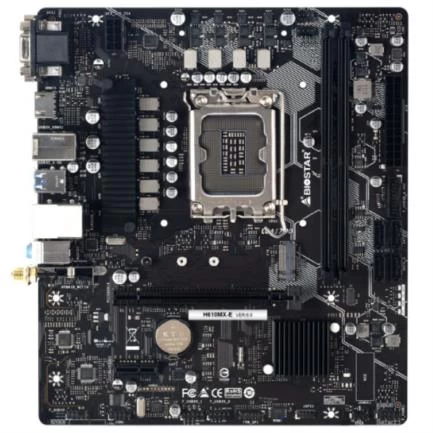 Tarjeta madre biostar intel h610mx-e s-1700 12va generación 2xddr4 3200 64gb m.2 pcie hdmi/vga/usb - BIOSTAR - SKU H610MX-E