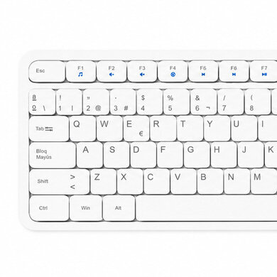 Kit de Teclado y Mouse BRobotix 406993, Inalámbrico, USB/Bluetooth, Blanco, Español - BROBOTIX - SKU 406993