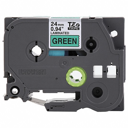 Cinta de Etiquetas Laminada Brother TZE751G P-touch con texto en negro sobre fondo verde - BROTHER - SKU TZE751G