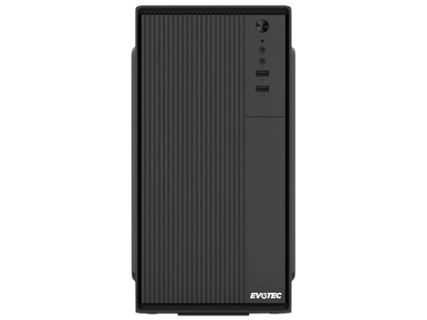 Gabinete Evotec EV-1028, Mid Tower, Micro ATX, Incluye Fuente de Poder de 500W, Color Negro - EVOTEC - SKU EV-1028