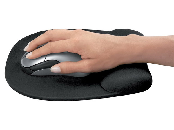 Mouse Pad Fellowes 9117801 con Reposa Muñecas de Gel, Color Negro. - FELLOWES - SKU 9117801