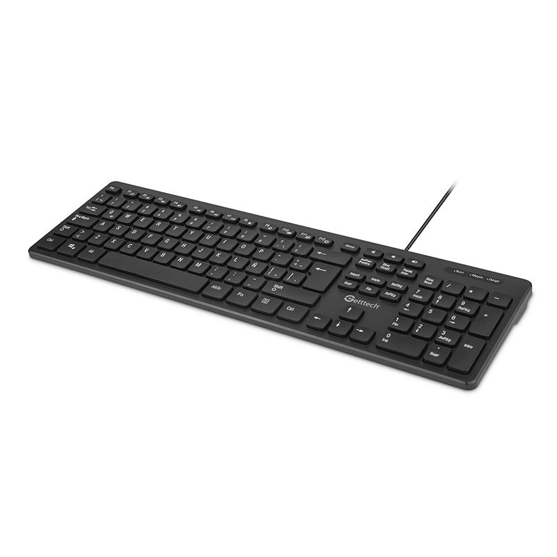 Teclado Getttech Ignite, Alámbrico, USB, Negro (Español), GGK-ESMWR-01 - GETTTECH - SKU GGK-ESMWR-01