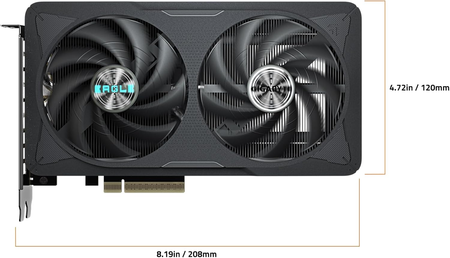 GIGABYTE Tarjeta gráfica GeForce RTX 5060 Eagle OC 8G, 8 GB 128 bits GDDR7, PCIe 5.0, sistema de refrigeración WINDFORCE, tarjeta de video GV-N5060EAGLE OC-8GD, Negro - GIGABYTE - SKU GV-N5060EAGLE OC-8GD