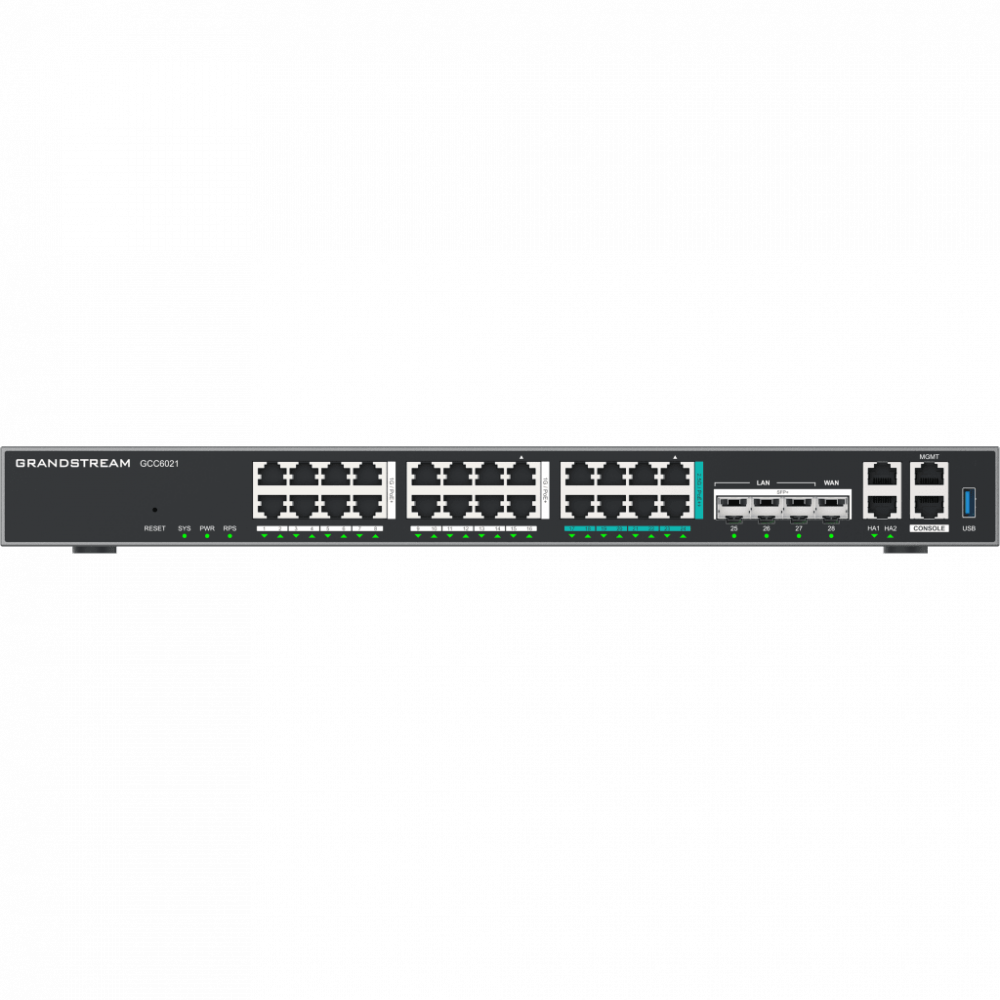 Firewall Grandstream GCC6021, Alámbrico, 4 x RJ-45, 4 x SFP+, 9000 Mbit/s - Grandstream - SKU GCC6021