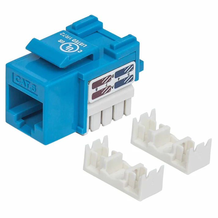JACK INTELLINET 210591 RJ45 CAT6 DE IMPACTO (KEYSTONE) AZUL - INTELLINET - SKU 210737