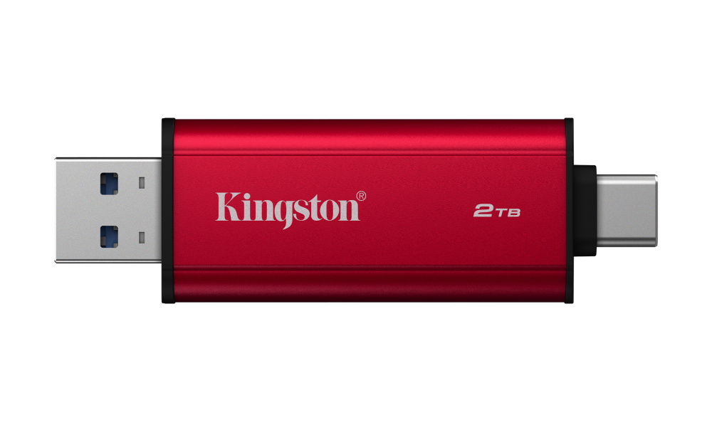 SSD Externo Kingston Dual Portable, 2TB, USB-C/USB-A, Rojo, SPSD/2TB - Kingston Technology - SKU SPSD/2TB