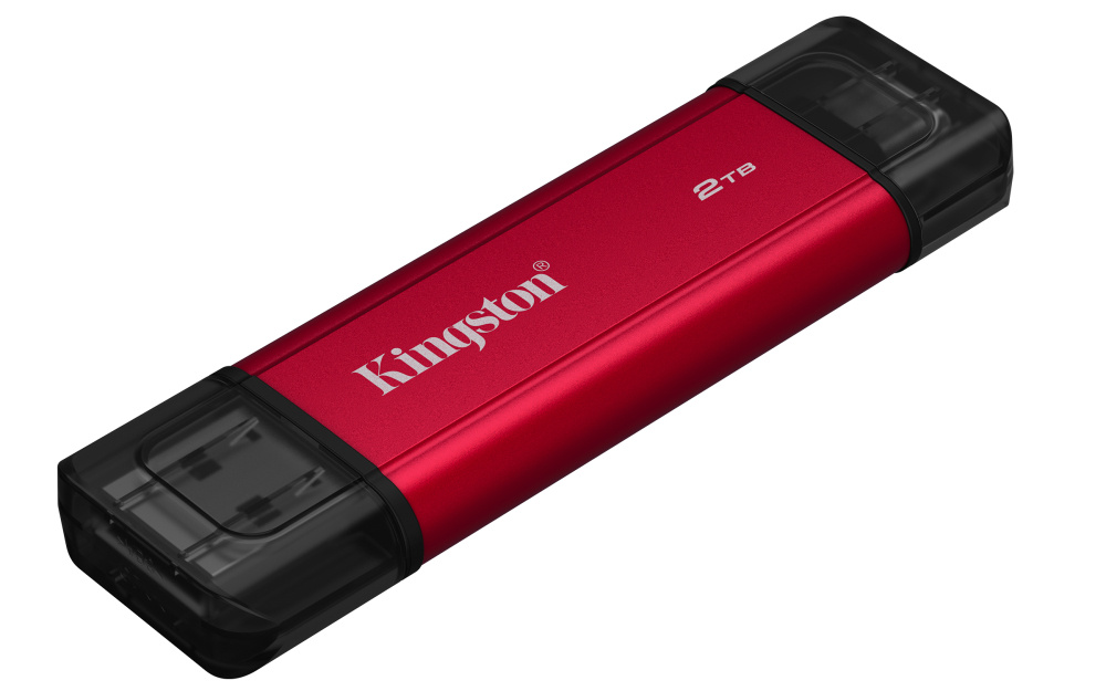SSD Externo Kingston Dual Portable, 2TB, USB-C/USB-A, Rojo, SPSD/2TB - Kingston Technology - SKU SPSD/2TB