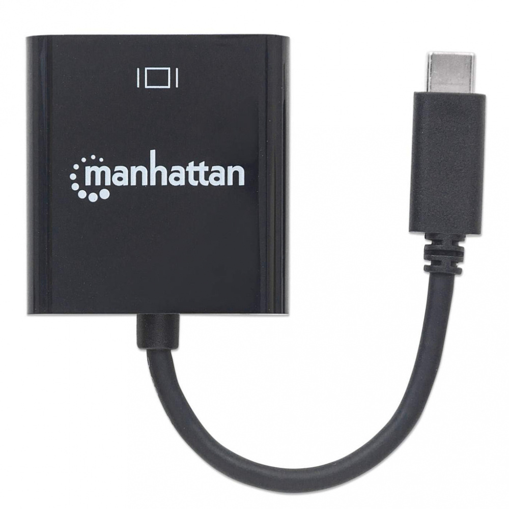 Manhattan Adaptador USB-C 3.1 Macho - VGA Hembra, Negro 151771 - MANHATTAN - SKU 151771