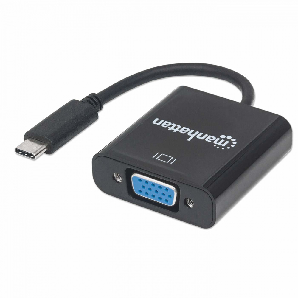 Manhattan Adaptador USB-C 3.1 Macho - VGA Hembra, Negro 151771 - MANHATTAN - SKU 151771