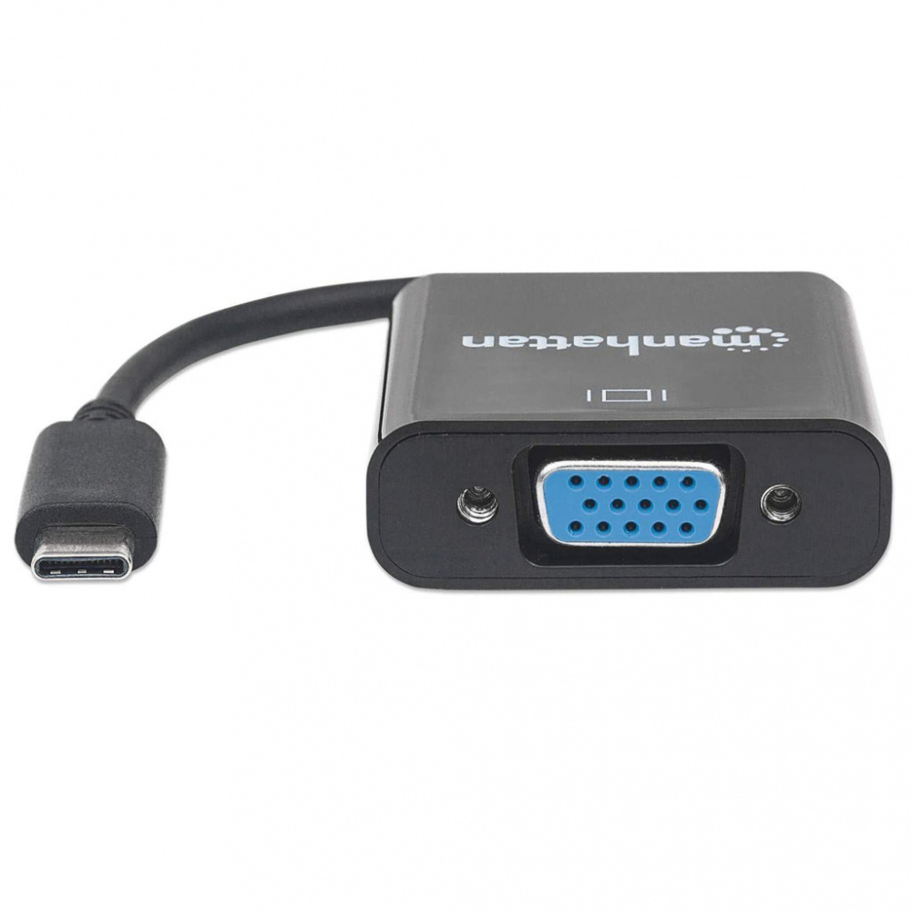 Manhattan Adaptador USB-C 3.1 Macho - VGA Hembra, Negro 151771 - MANHATTAN - SKU 151771
