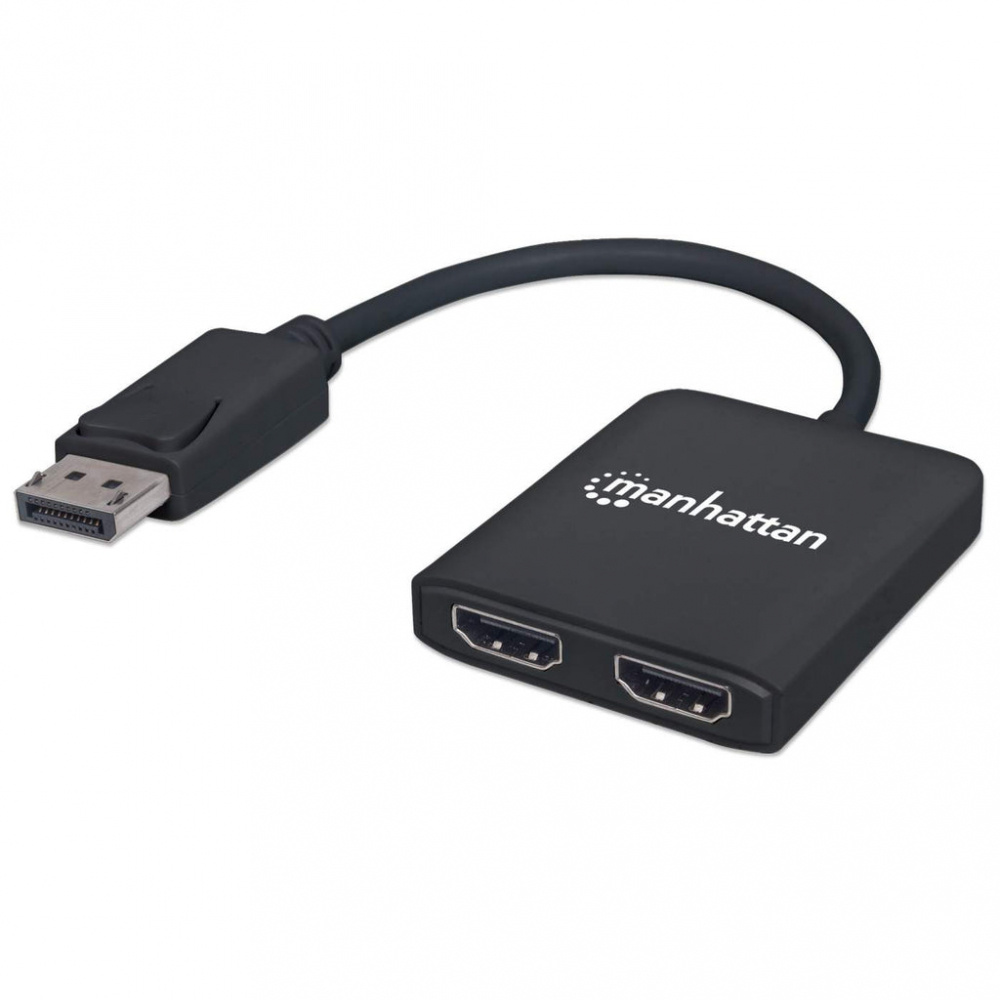 Manhattan Divisor de Video DisplayPort Macho - 2x HDMI Hembra, Negro 152716 - MANHATTAN - SKU 152716