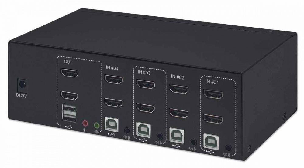 Manhattan Switch KVM 153539, 6x USB, 8x HDMI - MANHATTAN - SKU 153539