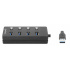 Hub USB Manhattan, 4 Puertos, Cable 1.5 m, Velocidad 5000 Mbit/s, USB A, 5Gbps, Color Negro 180887 - MANHATTAN - SKU 180887