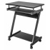 Escritorio Manhattan Forma Rectangular, Bandeja del Teclado, 590 x 370 mm, Metal, Color Negro 207690 - MANHATTAN - SKU 207690