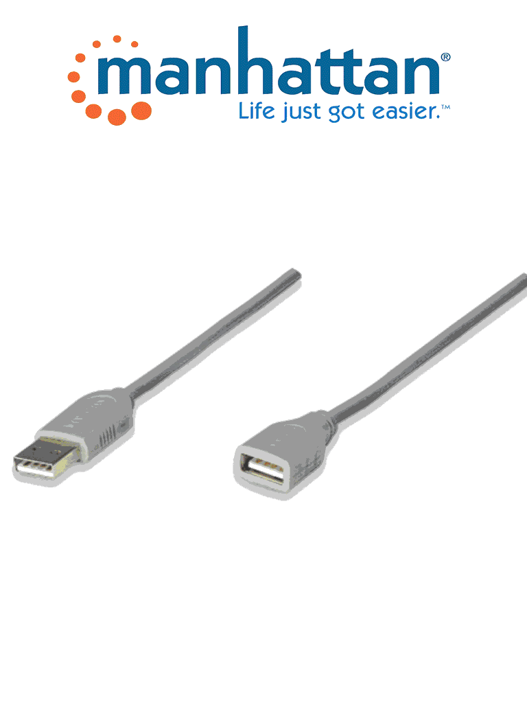 Manhattan Cable USB-A Macho - USB-A Hembra, 4.5 Metros - MANHATTAN - SKU 340960