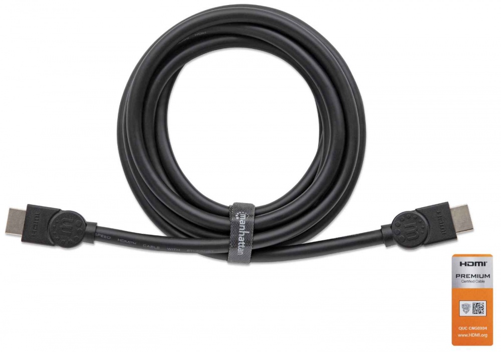 Manhattan Cable 355353 HDMI 2.0 Macho - HDMI Macho, 18 Gbit/s, 3 Metros, 355353 - MANHATTAN - SKU 355353