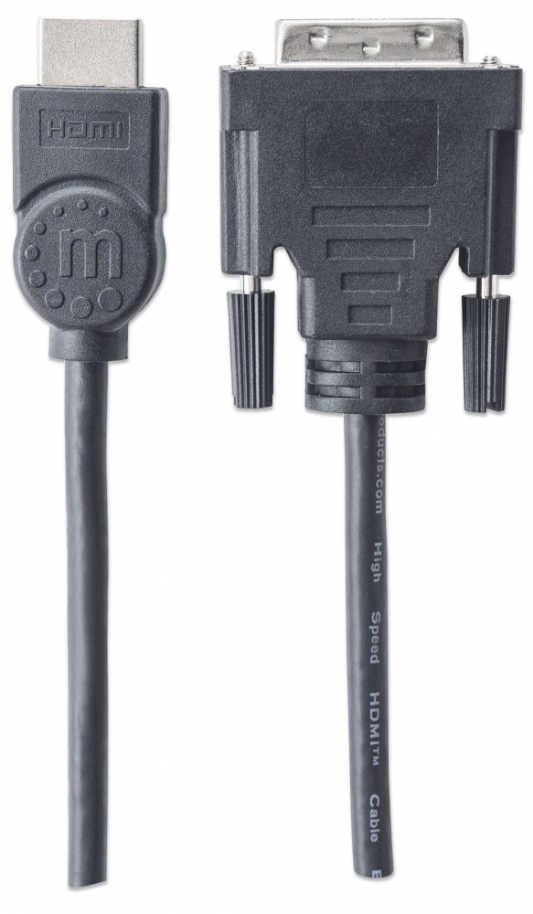 Manhattan Cable HDMI Macho - DVI-D 24+1 Macho, 1080p, 60Hz, 1.8 Metros, Negro, 372503 - MANHATTAN - SKU 372503