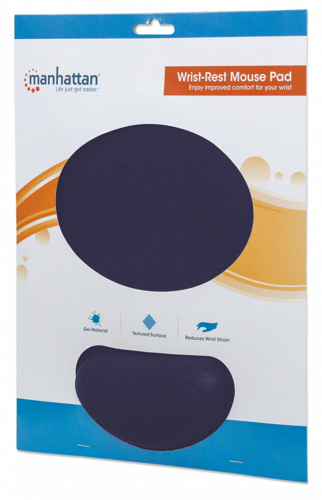 Mousepad Manhattan con Descansa Muñecas, 20x24cm, Grosor 4mm, Azul Marino, 434386 - MANHATTAN - SKU 434386