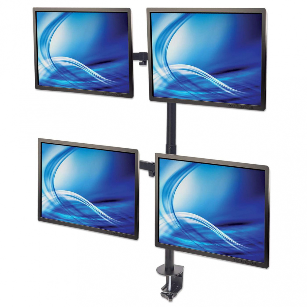 Manhattan Soporte de Escritorio para 4 Monitores 13" - 32", hasta 32kg - MANHATTAN - SKU 461566