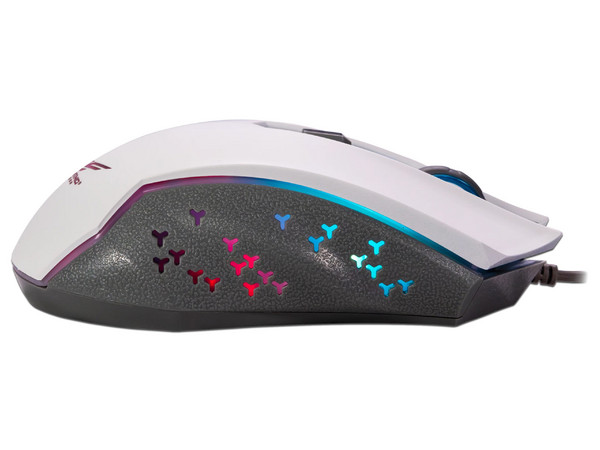 Mouse Gamer NACEB Nefiri Legacy NA-2703, 3600 DPI, 6 Botones, RGB. Color Blanco con Gris. - Naceb Technology - SKU NA-2703