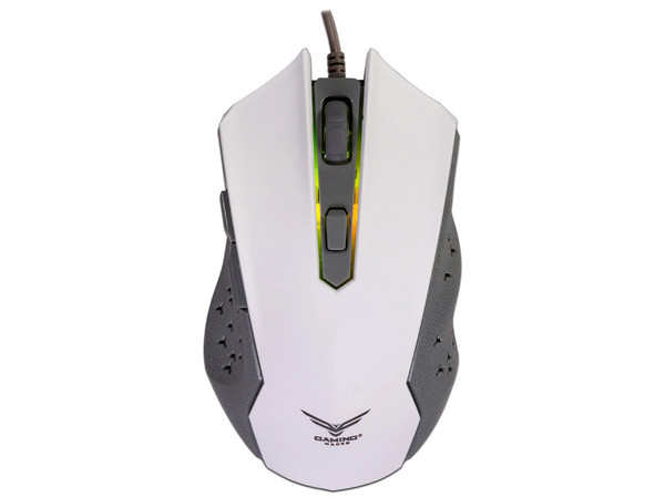 Mouse Gamer NACEB Nefiri Legacy NA-2703, 3600 DPI, 6 Botones, RGB. Color Blanco con Gris. - Naceb Technology - SKU NA-2703
