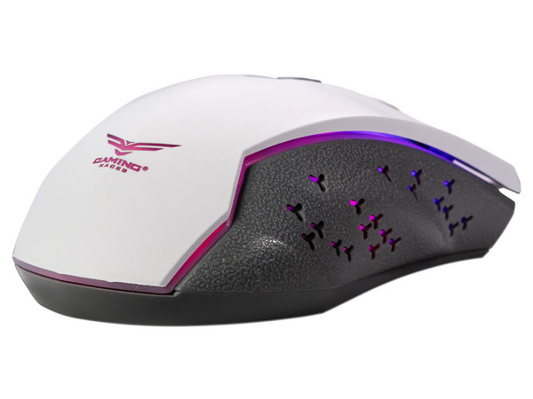 Mouse Gamer NACEB Nefiri Legacy NA-2703, 3600 DPI, 6 Botones, RGB. Color Blanco con Gris. - Naceb Technology - SKU NA-2703