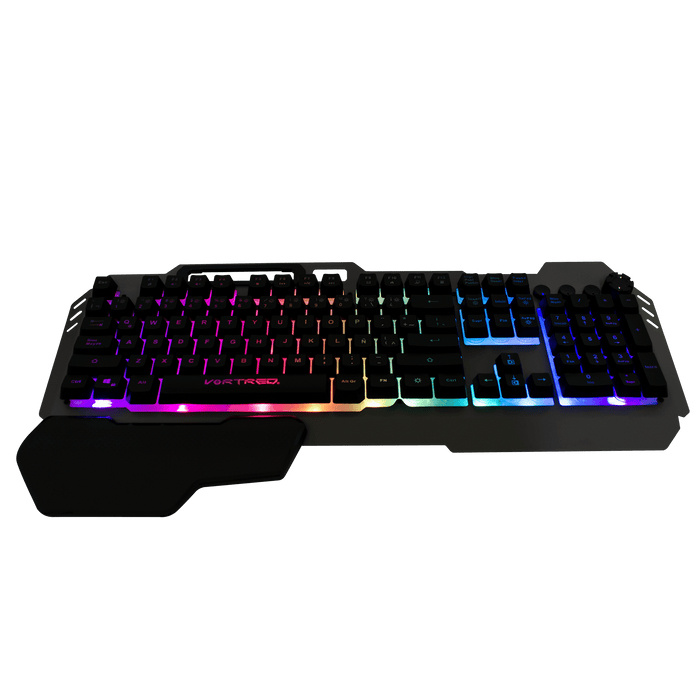 Teclado Gamer Perfect Choice Holder RGB, Alámbrico, Negro Español, V-930617 - PERFECT CHOICE - SKU V-930617