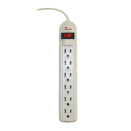 Supresor de picos smartbitt sbss-90j6 6 contactos reset switch cable 45cm calibre 16awg - SMARTBIIT - SKU SBSS-90J6