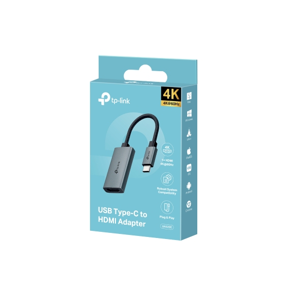 Adaptador de USB tipo C a HDMI TP Link UA520C, HDMI 4k 60hz, Gris - TP-LINK - SKU UA520C