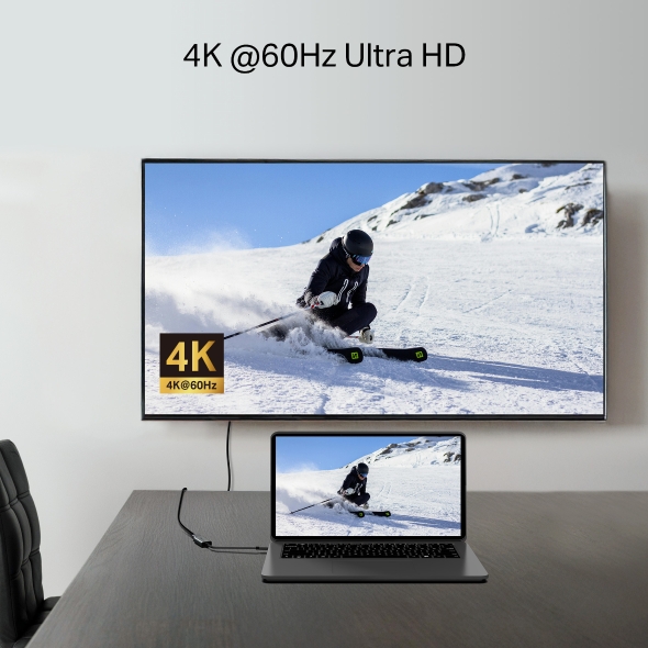 Adaptador de USB tipo C a HDMI TP Link UA520C, HDMI 4k 60hz, Gris - TP-LINK - SKU UA520C