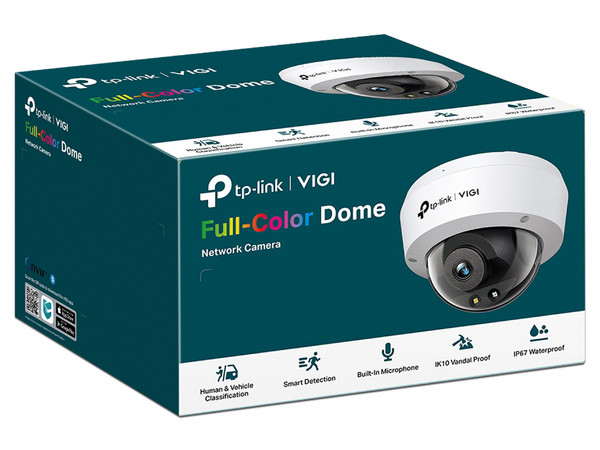 Cámara IP Domo TP-Link VIGI C250(2.8mm), Full Color, 5 MP, WDR Verdadero, PoE / 12 VCC, Blanco - TP-LINK - SKU VIGI C250(2.8mm)