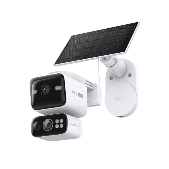 Kit de cámara de seguridad TP-Link con giro/inclinación y doble lente que funciona con energía solar, Blanco, TAPO C645D KIT - TPLINK - SKU TAPO C645D KIT