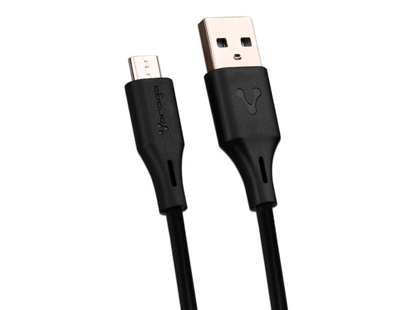 Cable Micro USB a USB Tipo A VORAGO CAB-M02B (M-M), Longitud 2.0 m. Color Negro. - VORAGO - SKU CAB-M02B