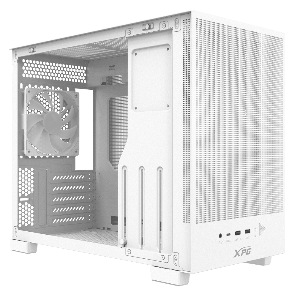 Gabinete XPG VALOR MESH, Midi-Tower, Micro-ATX/Mini-ITX, USB 3.0, sin Fuente, 1 Ventilador Instalado, Blanco, VALORMESHNANOMAA-WHCWW - XPG - SKU VALORMESHNANOMAA-WHCWW