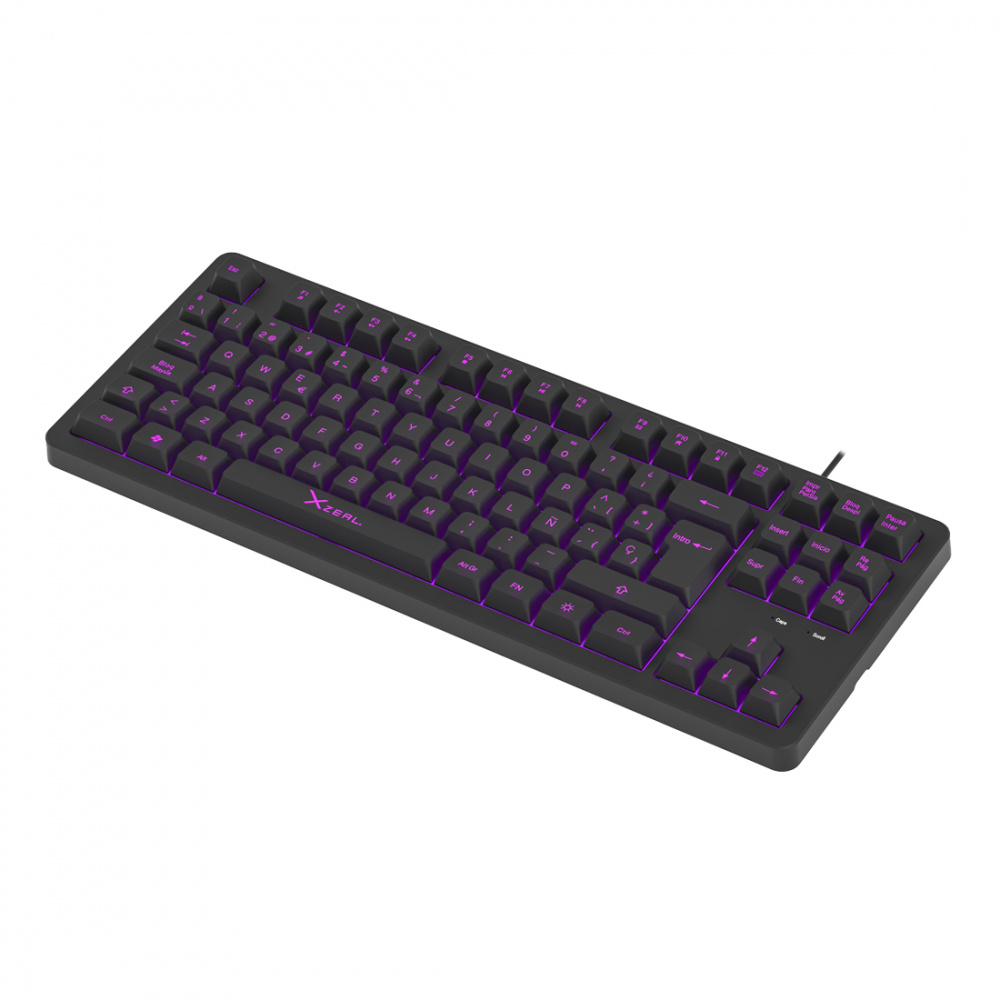 Teclado Gamer XZEAL XST-300 LED, Alámbrico, Negro, Español, XSATGA1B - XZEAL - SKU XSATGA1B